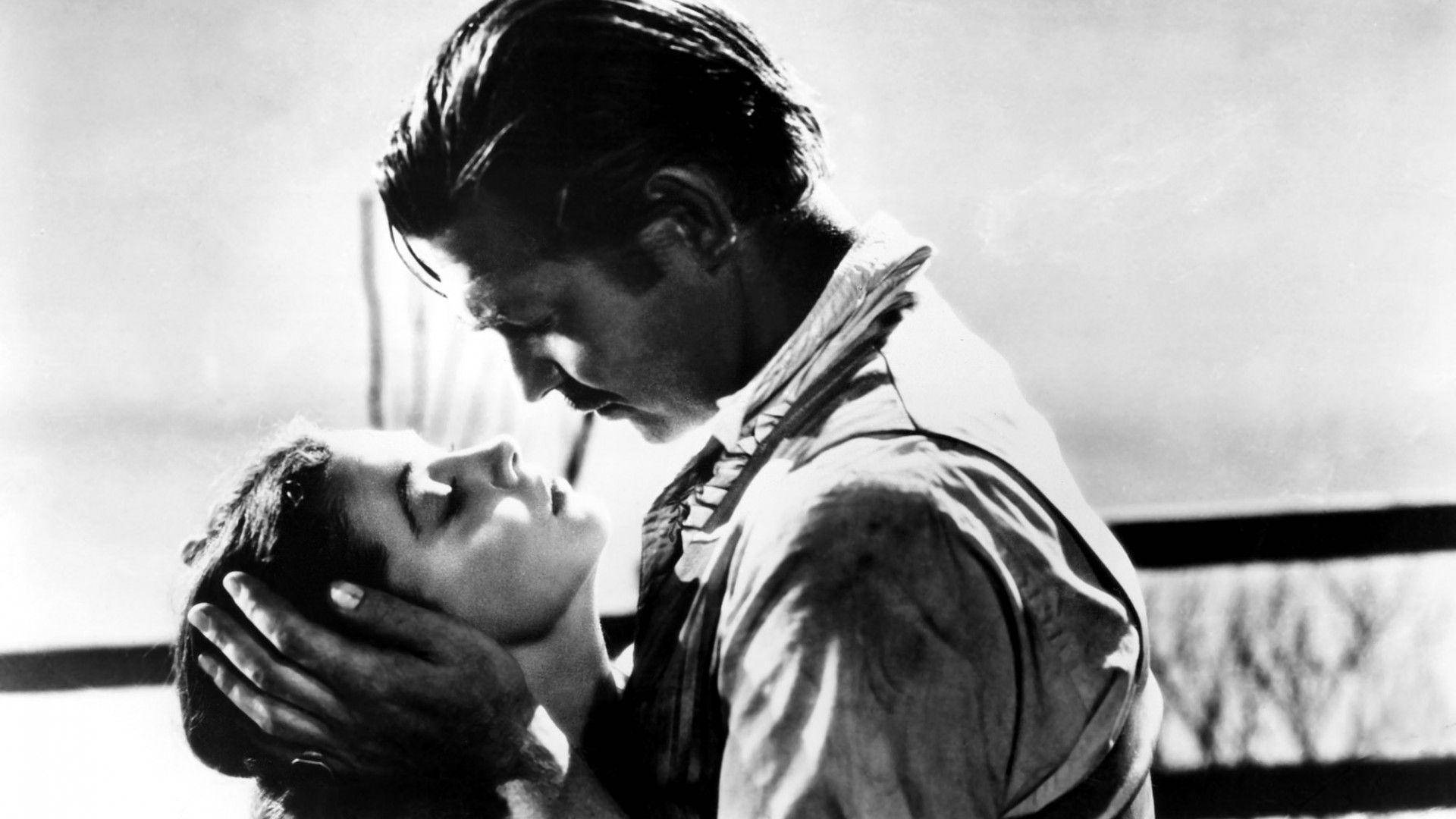 Gone With The Wind, black and white film still, man, Full HD Desktop Wallpaper