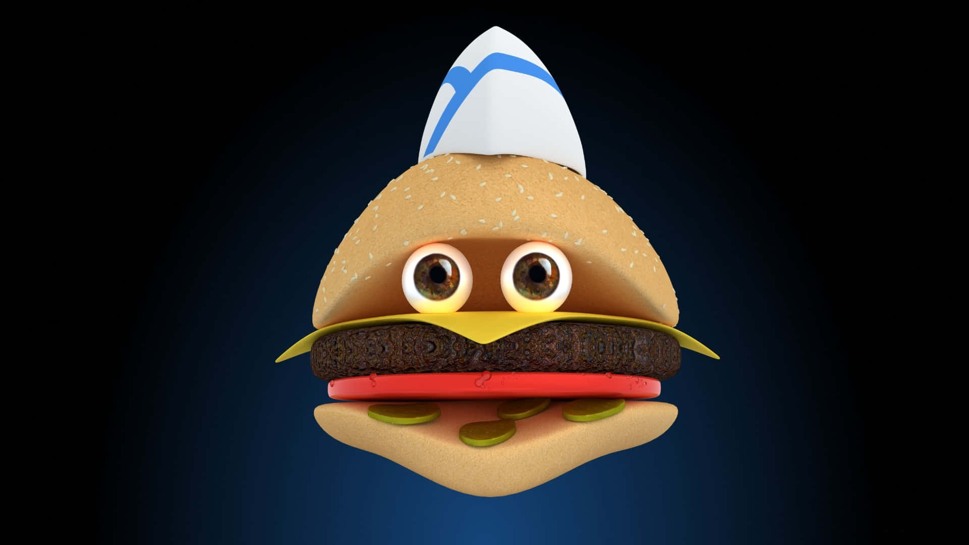Good Burger, mascot, cartoon burger, Full HD Desktop Wallpaper