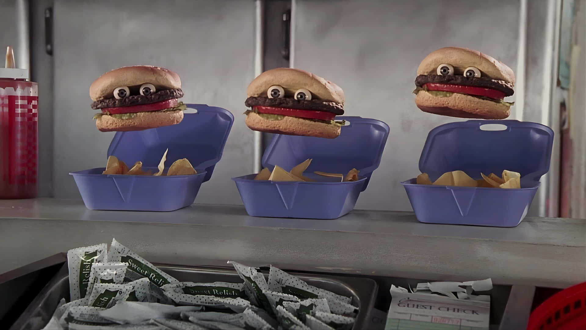 Good Burger, classic meal deal, cartoonish burgers, Full HD Desktop Wallpaper
