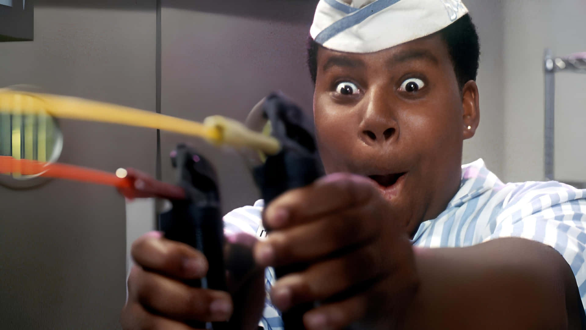 Good Burger, slingshot scene, striped shirt, Full HD Desktop Wallpaper