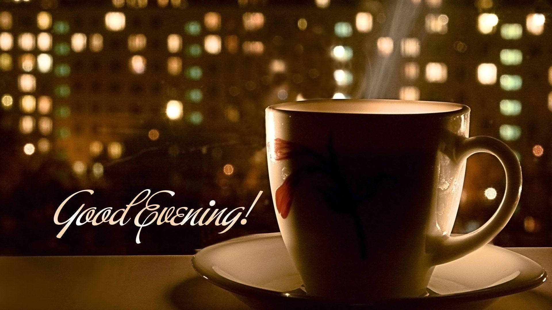 Good Evening!, cityscape at night, glowing bokeh lights, Full HD Desktop Wallpaper