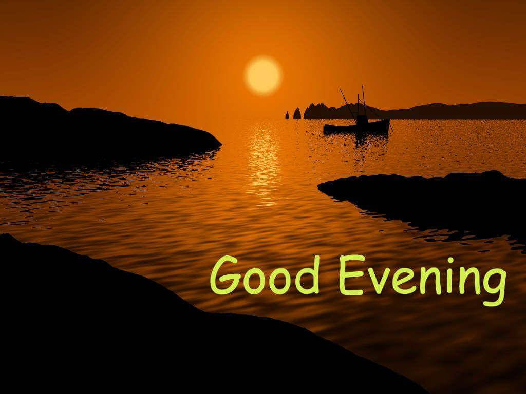 Good Evening, sunset, calm waters, SD Desktop Wallpaper