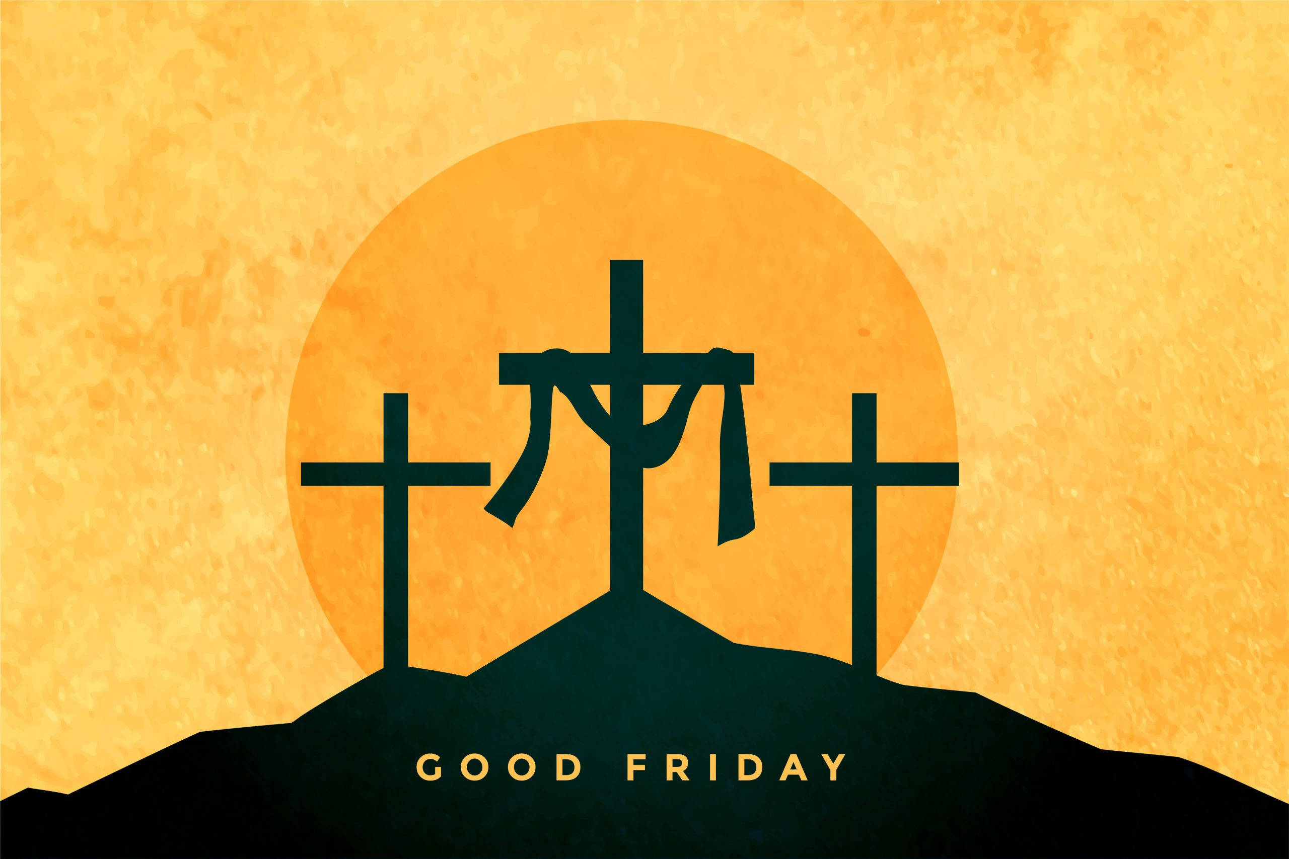 Good Friday, cross, mountain, 2K Desktop Wallpaper