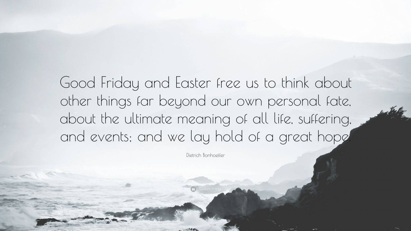 Good Friday, monochrome, coastal scene, HD Desktop Wallpaper