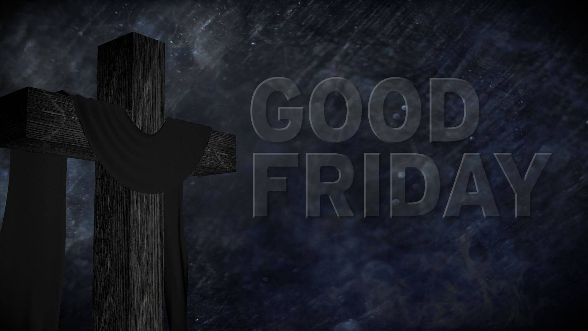 Good Friday, black cloth, dark wooden cross, Full HD Desktop Wallpaper
