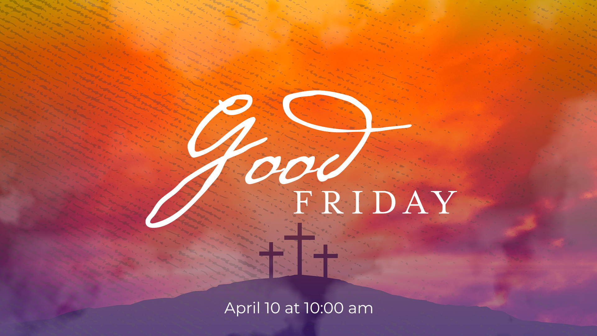 Good Friday, church service, three crosses silhouette, Full HD Desktop Wallpaper