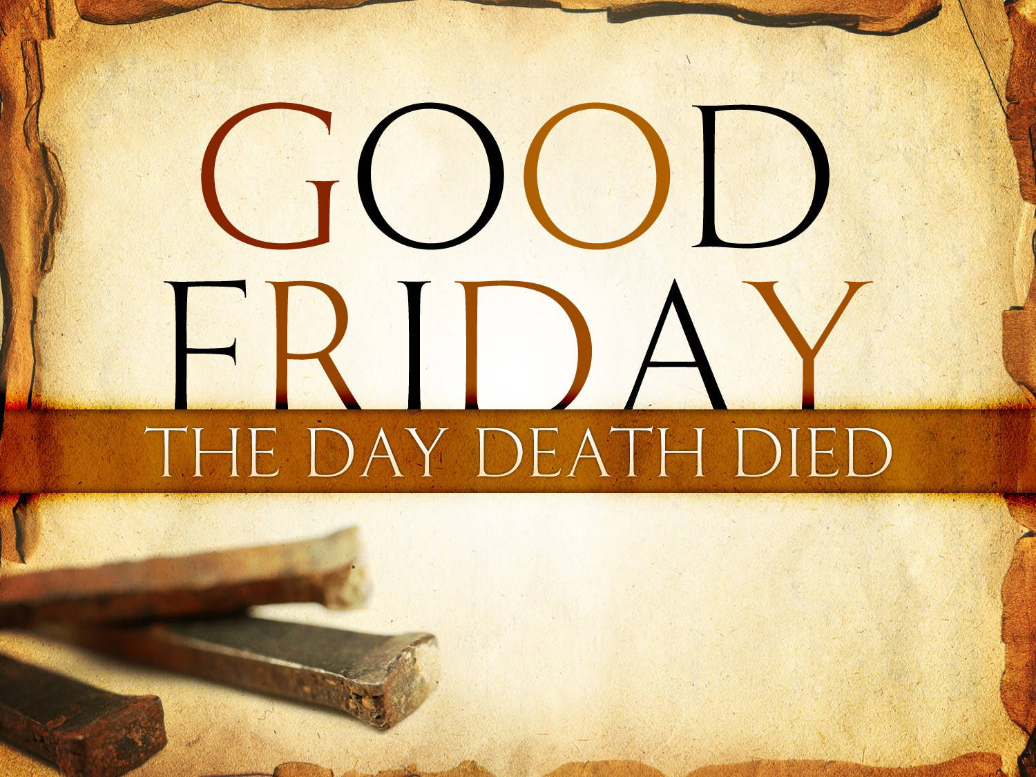 Good Friday, parchment, rusty nails, HD Desktop Wallpaper