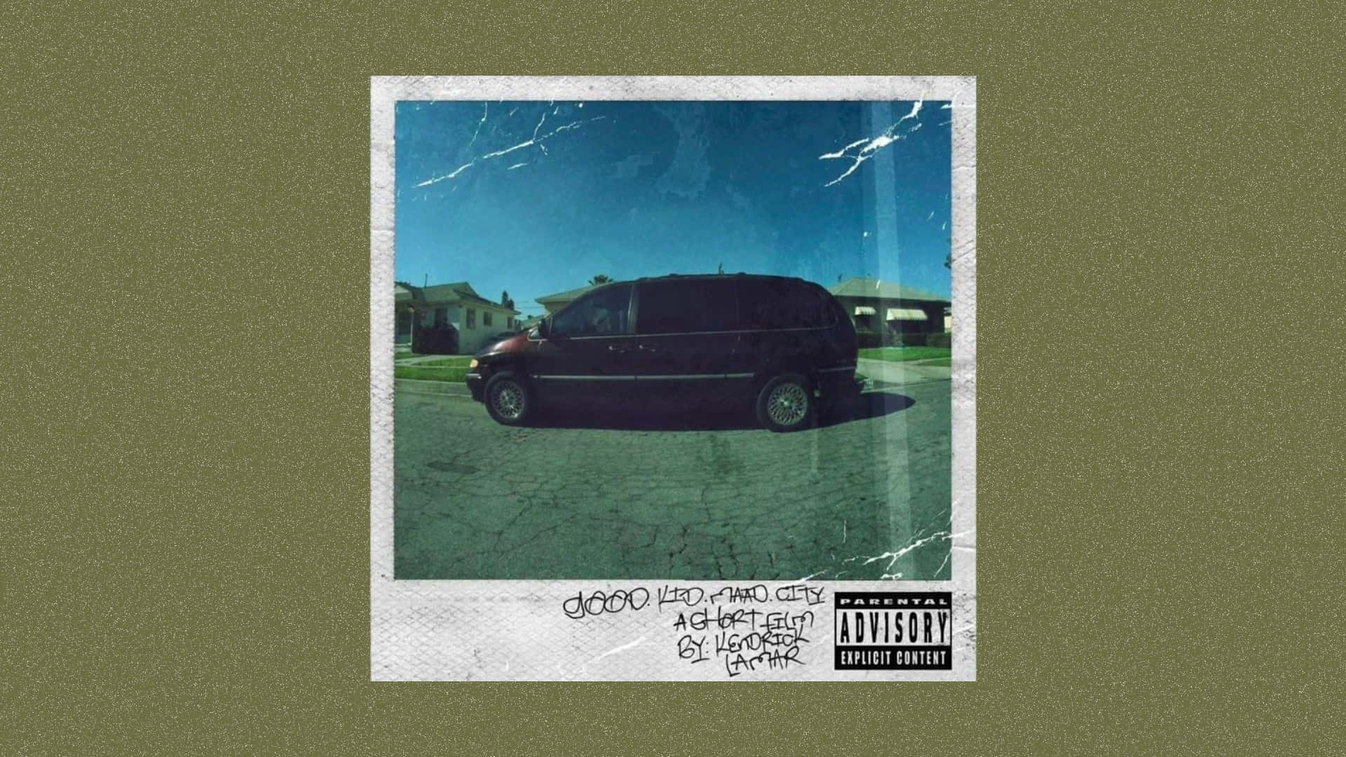 Good Kid Maad City, black minivan, cracked suburban street, Full HD Desktop Wallpaper