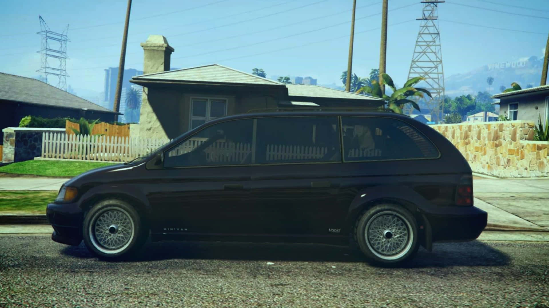 Good Kid Maad City, black station wagon, custom wire wheels, Full HD Desktop Wallpaper