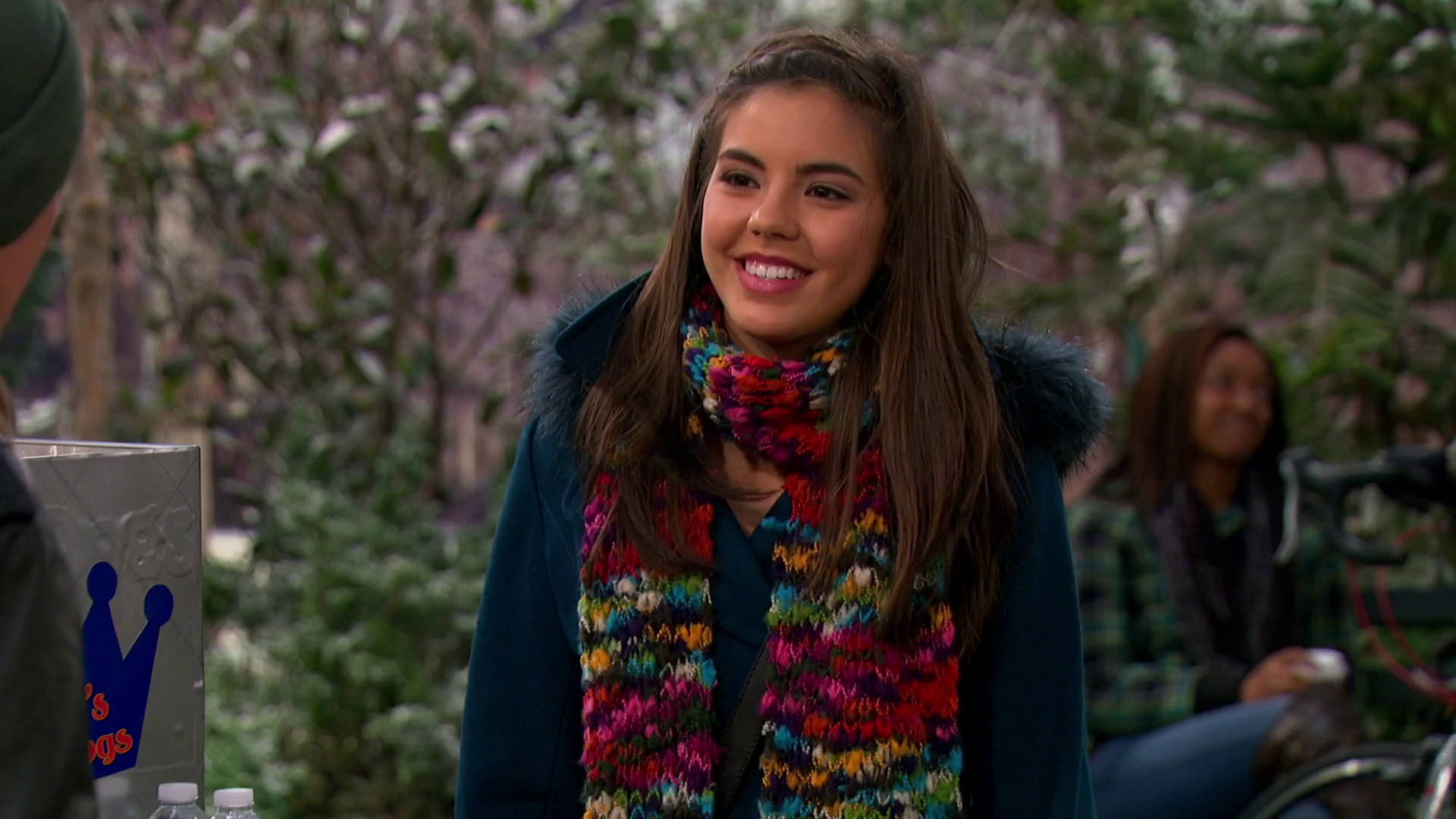 Good Luck Charlie, meet up, colorful knitted scarf, Full HD Desktop Wallpaper