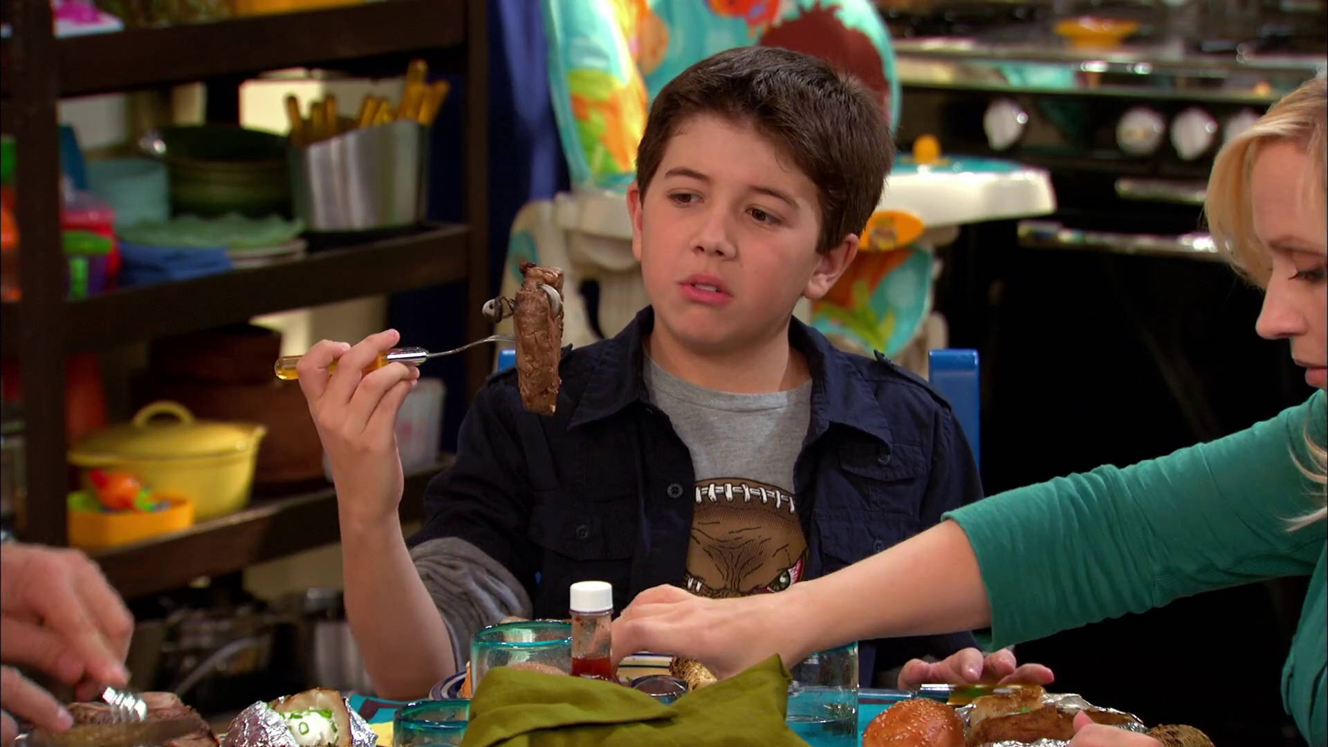 Good Luck Charlie, meat, fork, Full HD Desktop Wallpaper