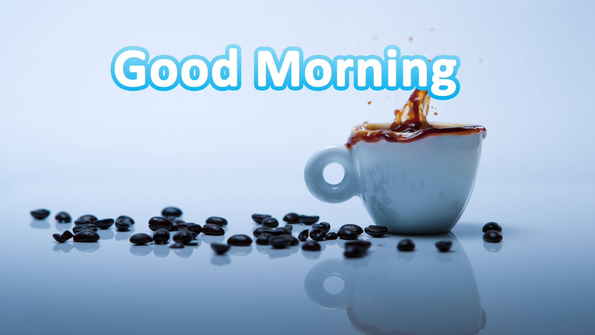 Good Morning Coffee, white coffee cup, dark coffee, Full HD Desktop Wallpaper