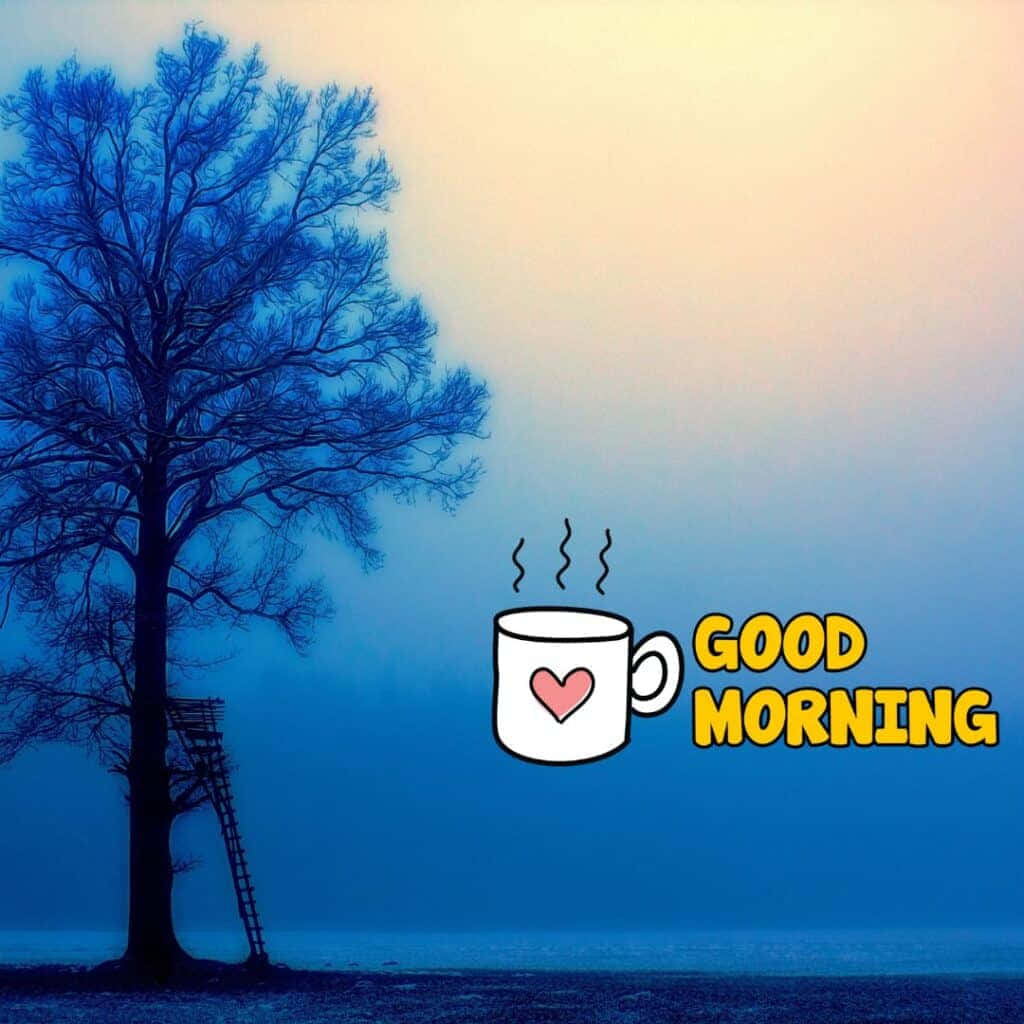 Good Morning Friday, coffee cup, tree, SD Desktop Wallpaper