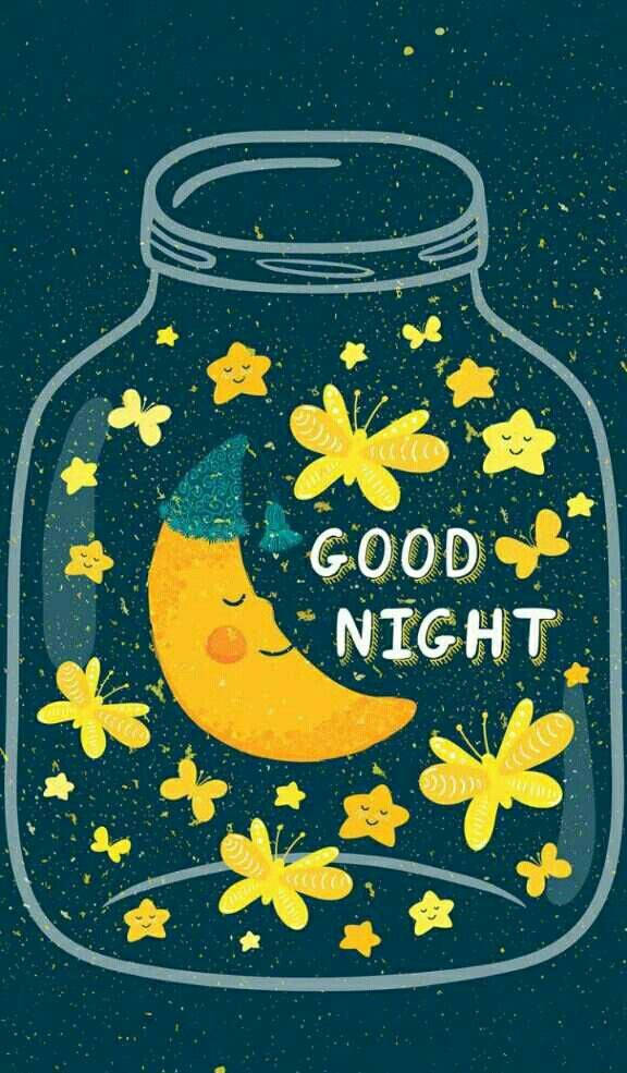 Good Night In A Jar, crescent moon, nightcap, SD Phone Wallpaper