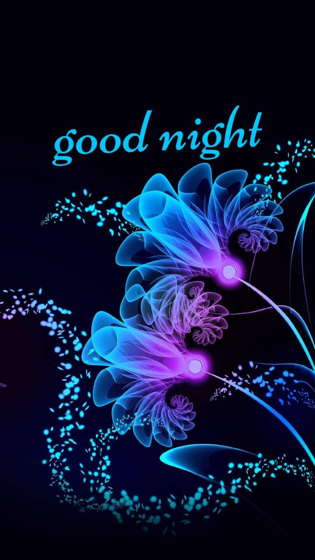 glowing blue, glowing purple, fractal flowers, Full HD Phone Wallpaper