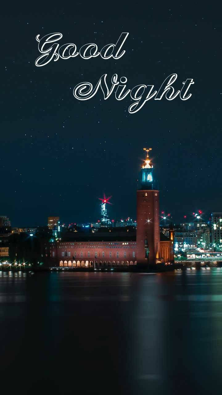 Good Night, cityscape, starry night, HD Phone Wallpaper