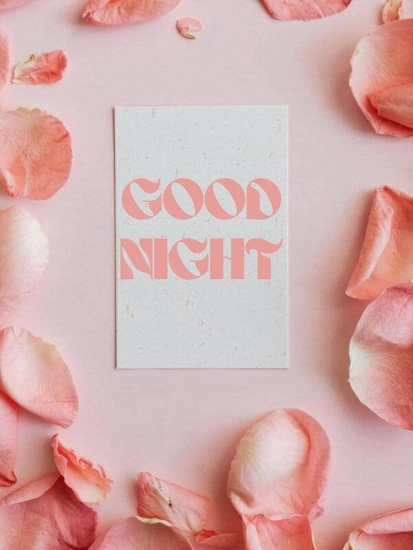Pink Rose Good Night, GOOD NIGHT, soft pink card, SD Phone Wallpaper