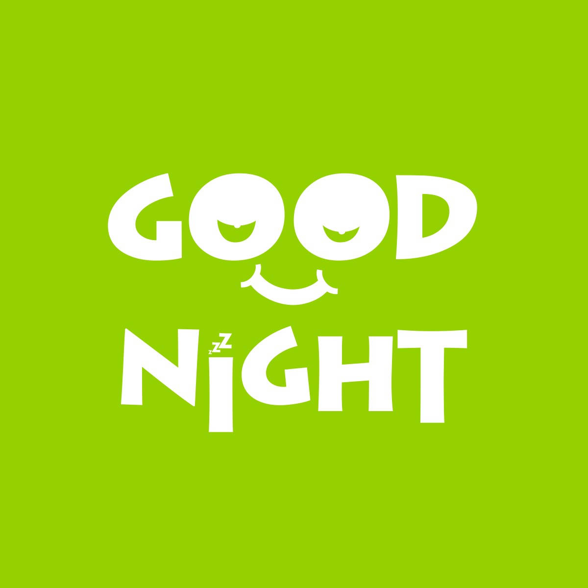 Neon Green Good Night, GOOD NIGHT, vibrant lime green, SD Desktop Wallpaper