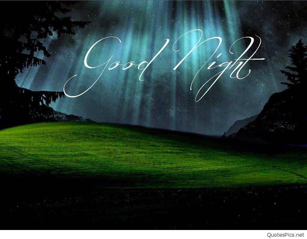 Starry Night, aurora borealis, glowing green field, SD Desktop Wallpaper