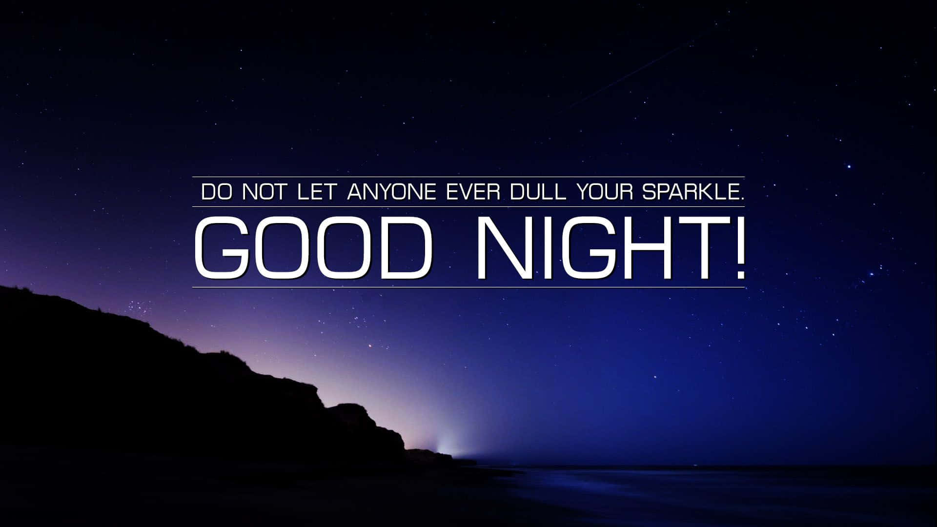starry night sky, dark coastal cliff, glowing text, Full HD Desktop Wallpaper