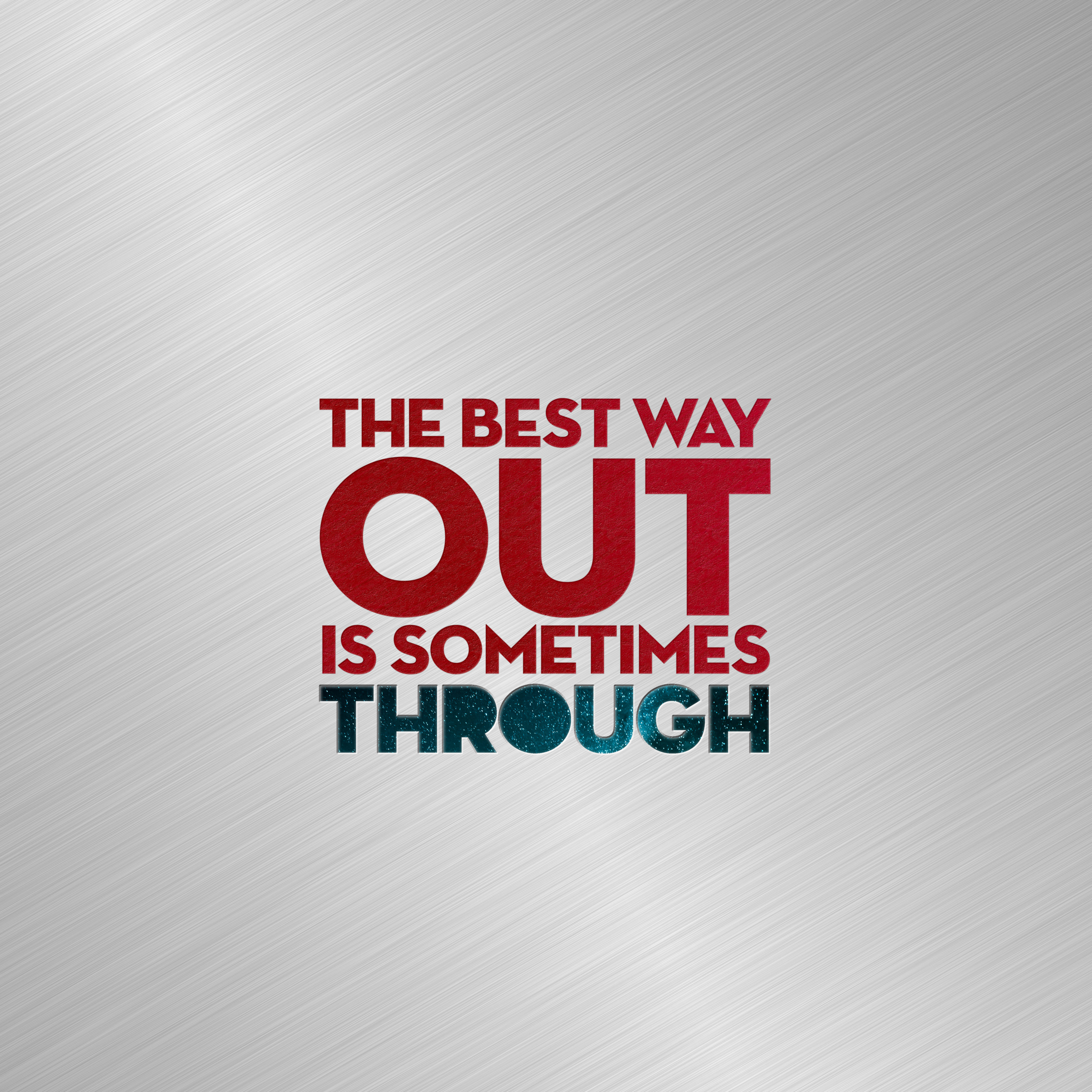 red, teal, brushed metal, 5K Desktop Wallpaper