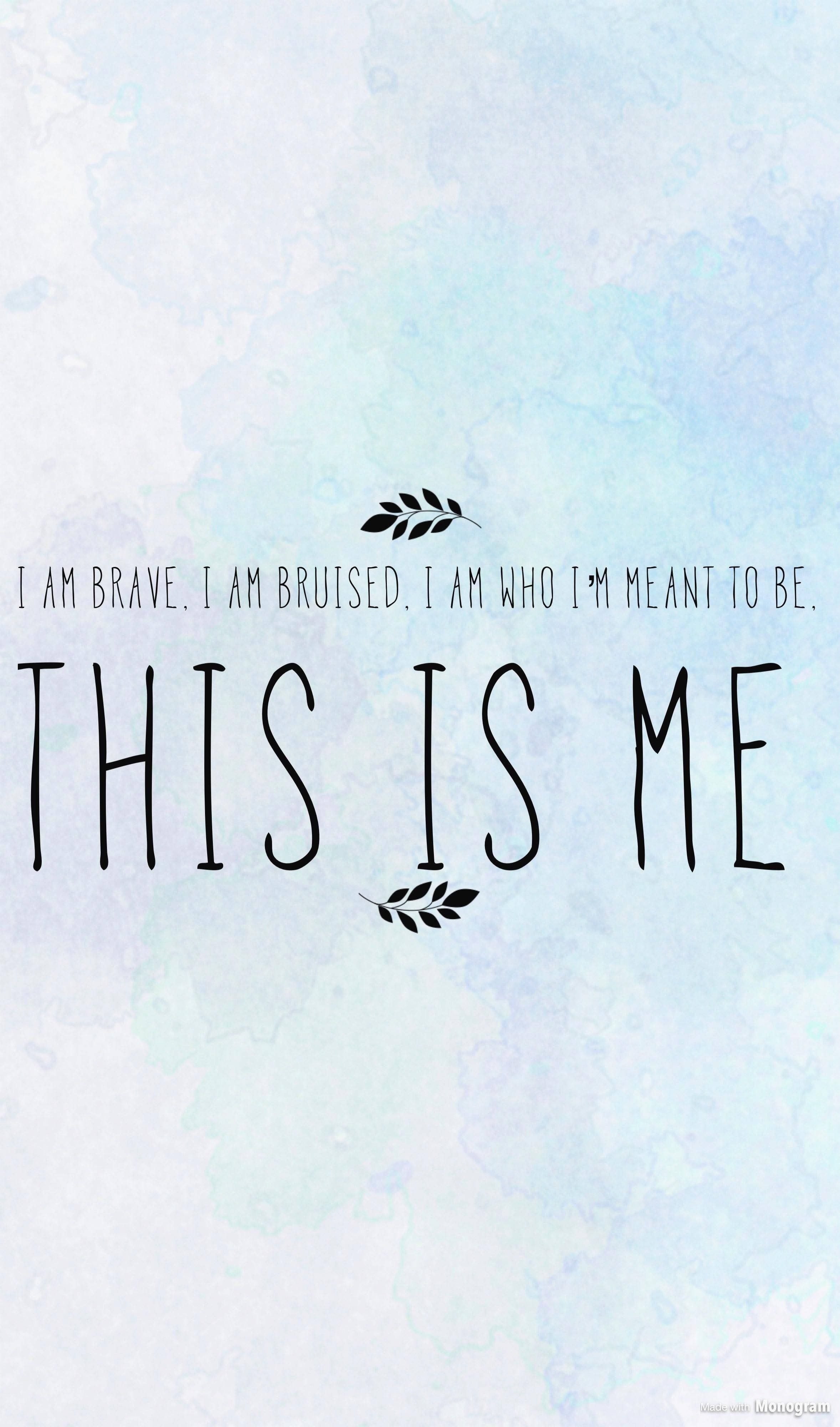 THIS IS ME, bold black text, soft watercolor background, 4K Phone Wallpaper
