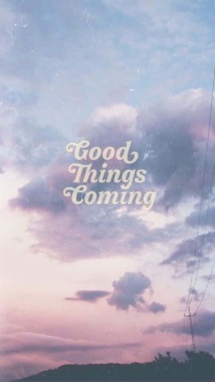 Good Things Are Coming, twilight, distant hill, HD Phone Wallpaper