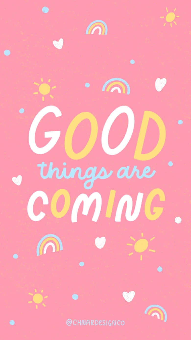 GOOD things are COMING, rainbows, hearts, HD Phone Wallpaper
