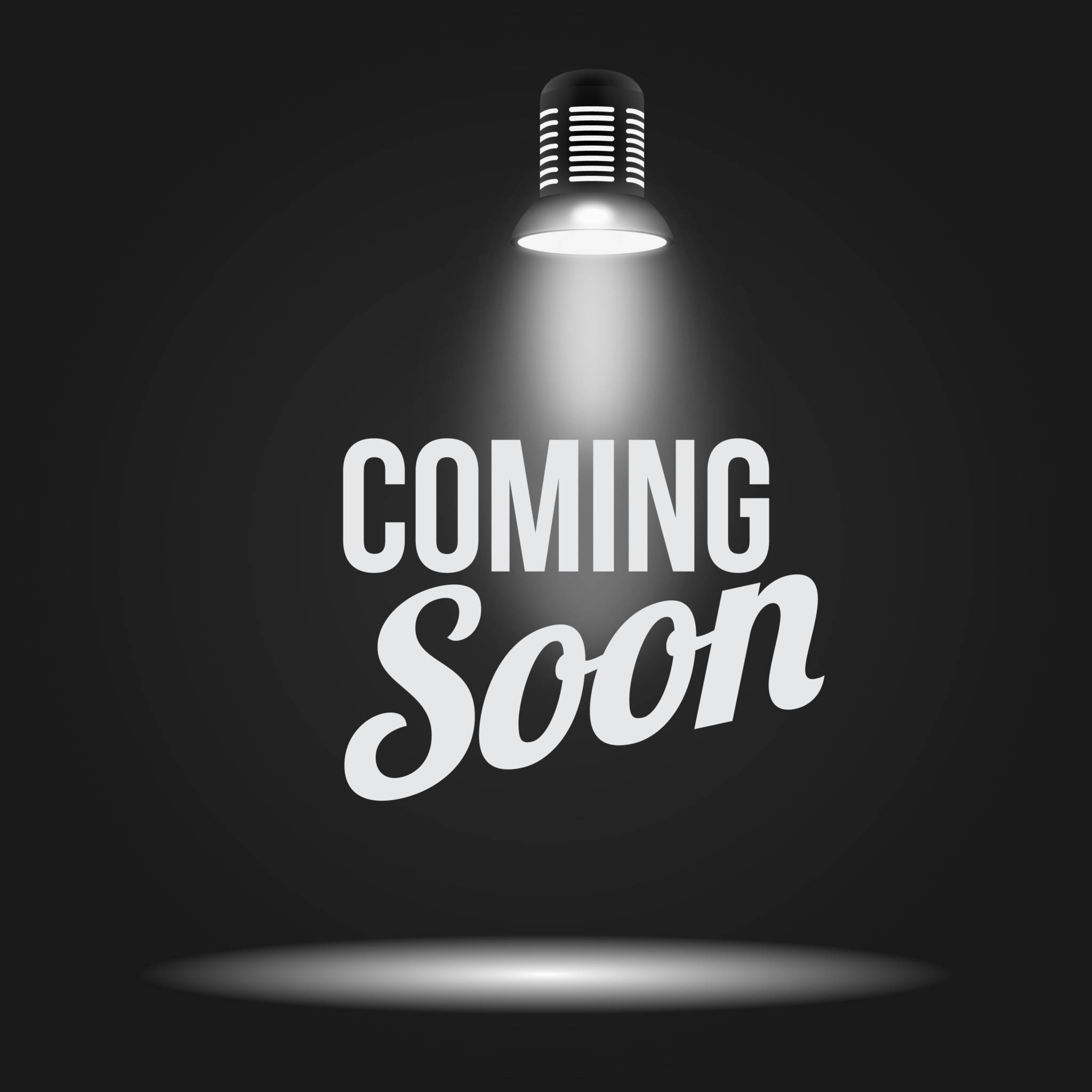 COMING SOON, spotlight, white text, Full HD Desktop Wallpaper