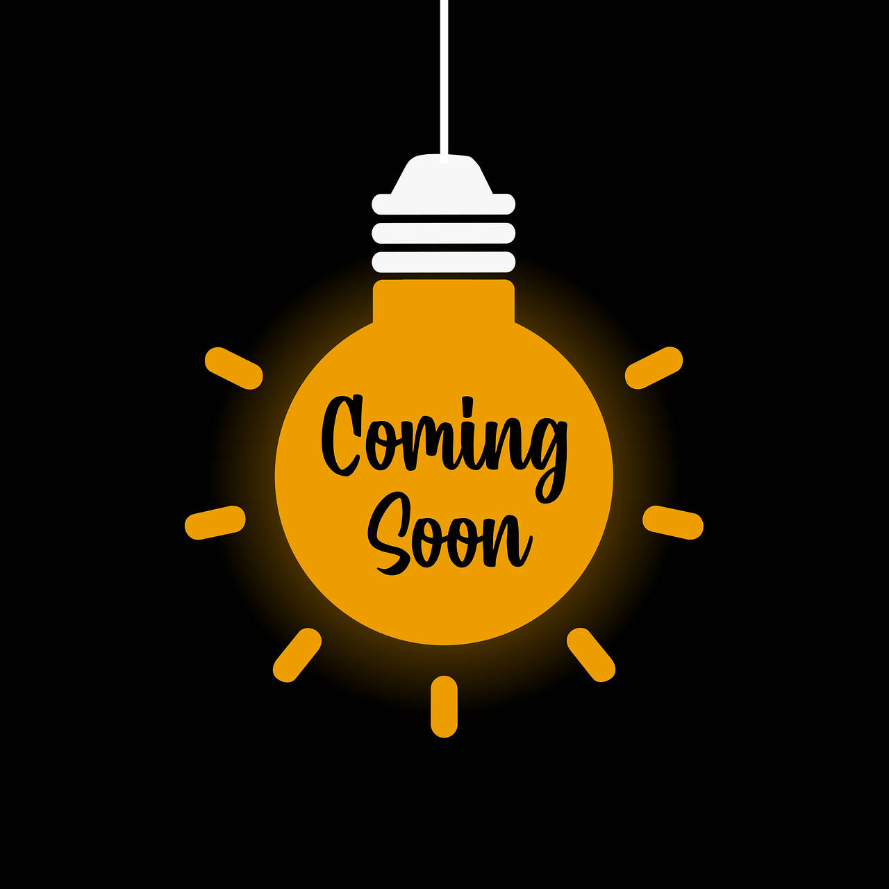 Coming Soon, lightbulb, yellow, HD Desktop Wallpaper