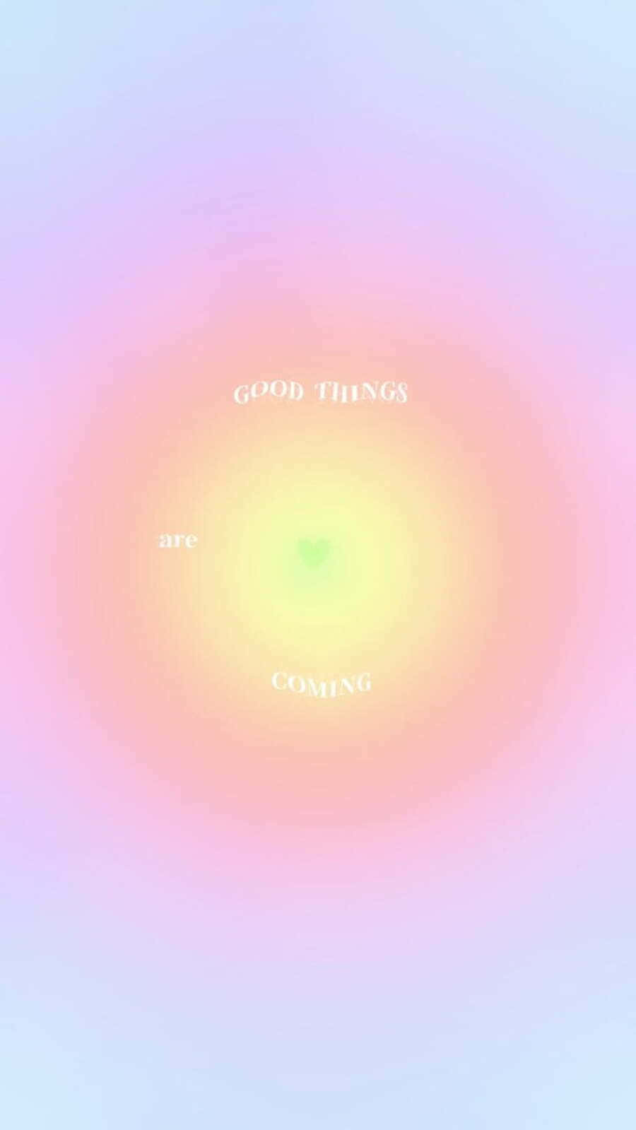 Good Things Are Coming, pastel gradient, glowing center, HD Phone Wallpaper