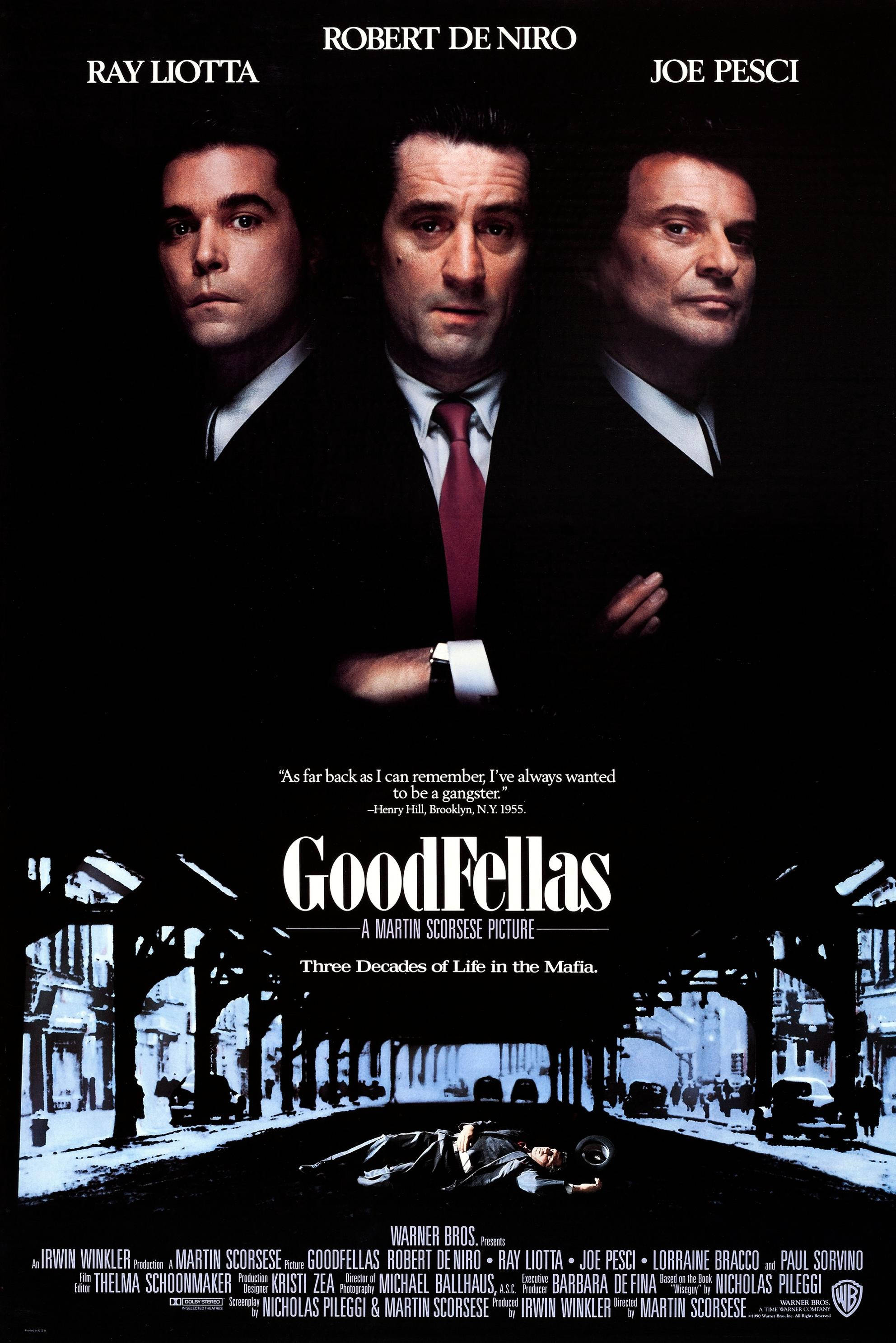 Goodfellas, biographical crime film, three men in suits, 2K Phone Wallpaper