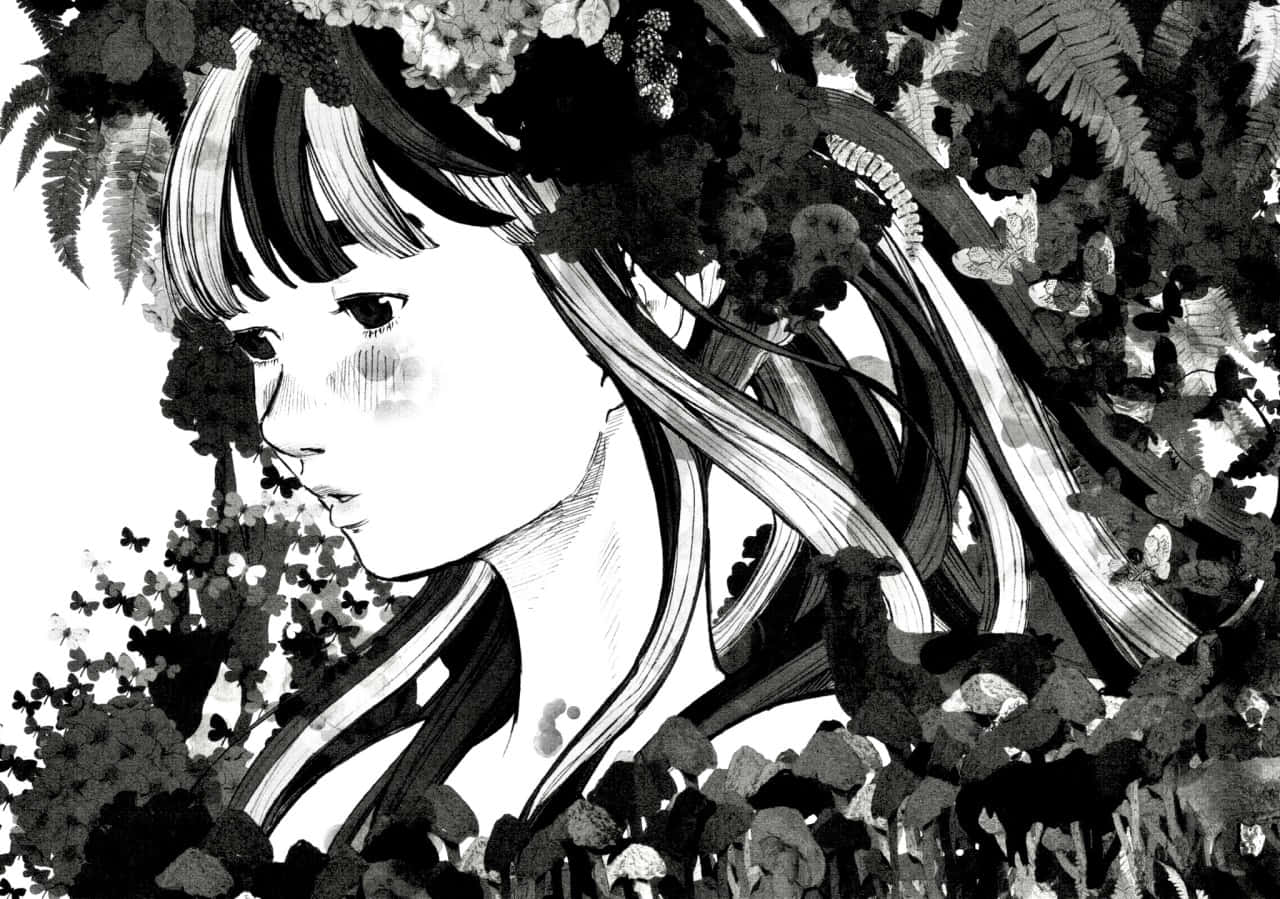 Goodnight Punpun, anime girl, long hair, HD Desktop Wallpaper