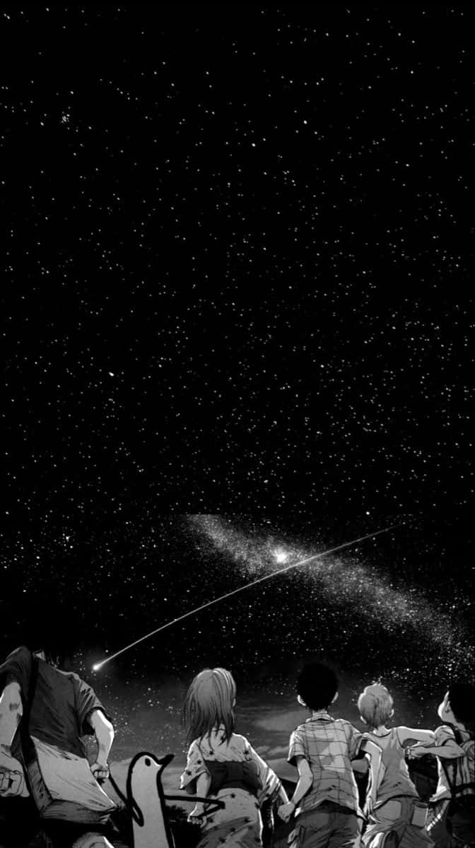 Goodnight Punpun, Punpun, shooting star, SD Phone Wallpaper