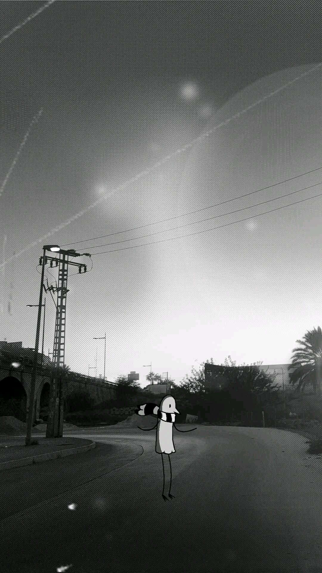 Goodnight Punpun, Punpun, desolate road, Full HD Phone Wallpaper