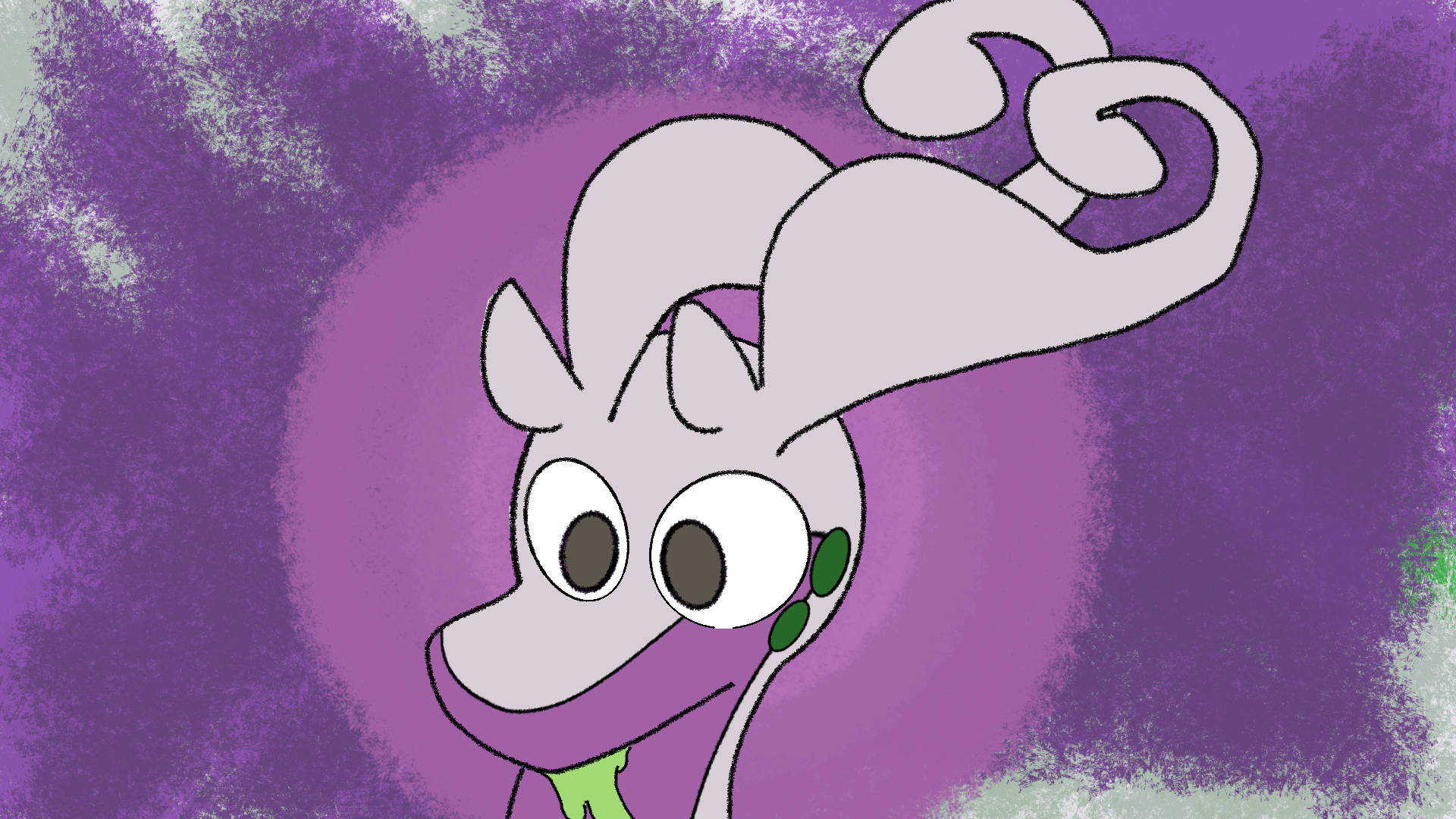 Goodra, cartoon pony, long curling mane, Full HD Desktop Wallpaper