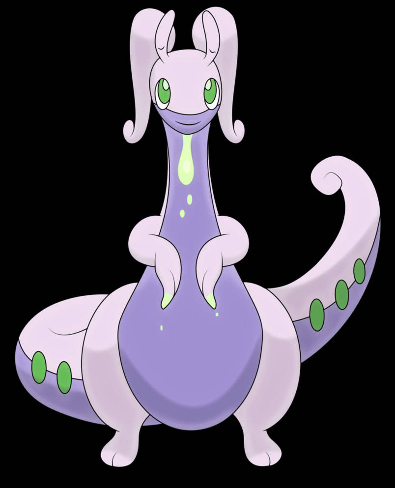 Goodra, purple, white, SD Phone Wallpaper