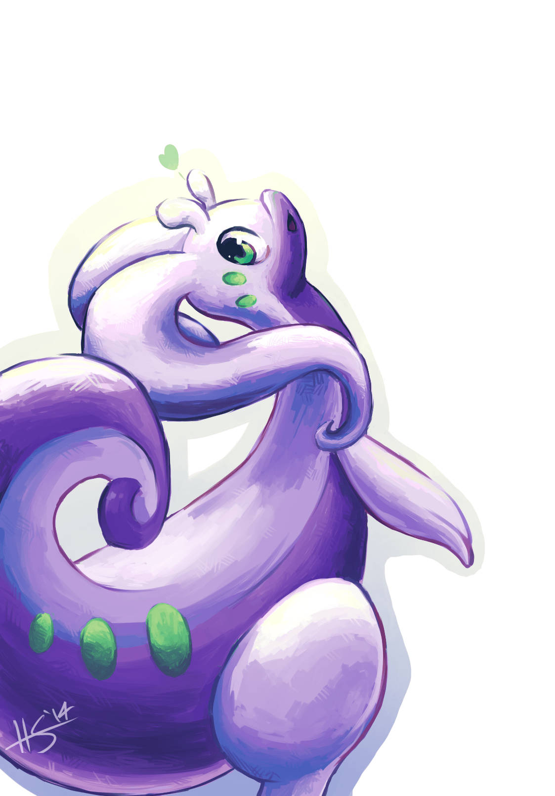 Goodra, purple, cartoon octopus, HD Phone Wallpaper