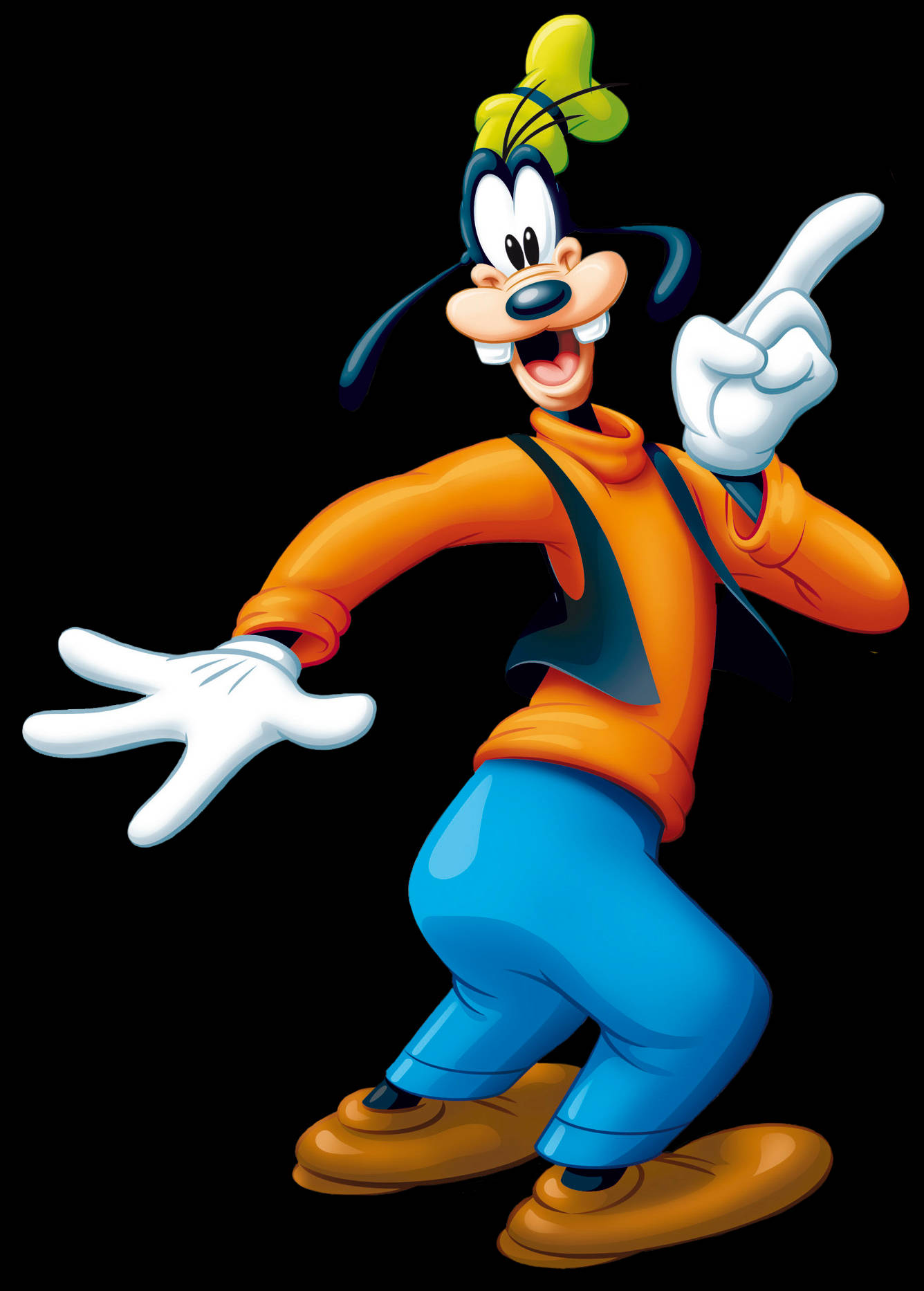 Goofy, bright orange shirt, blue pants, HD Phone Wallpaper
