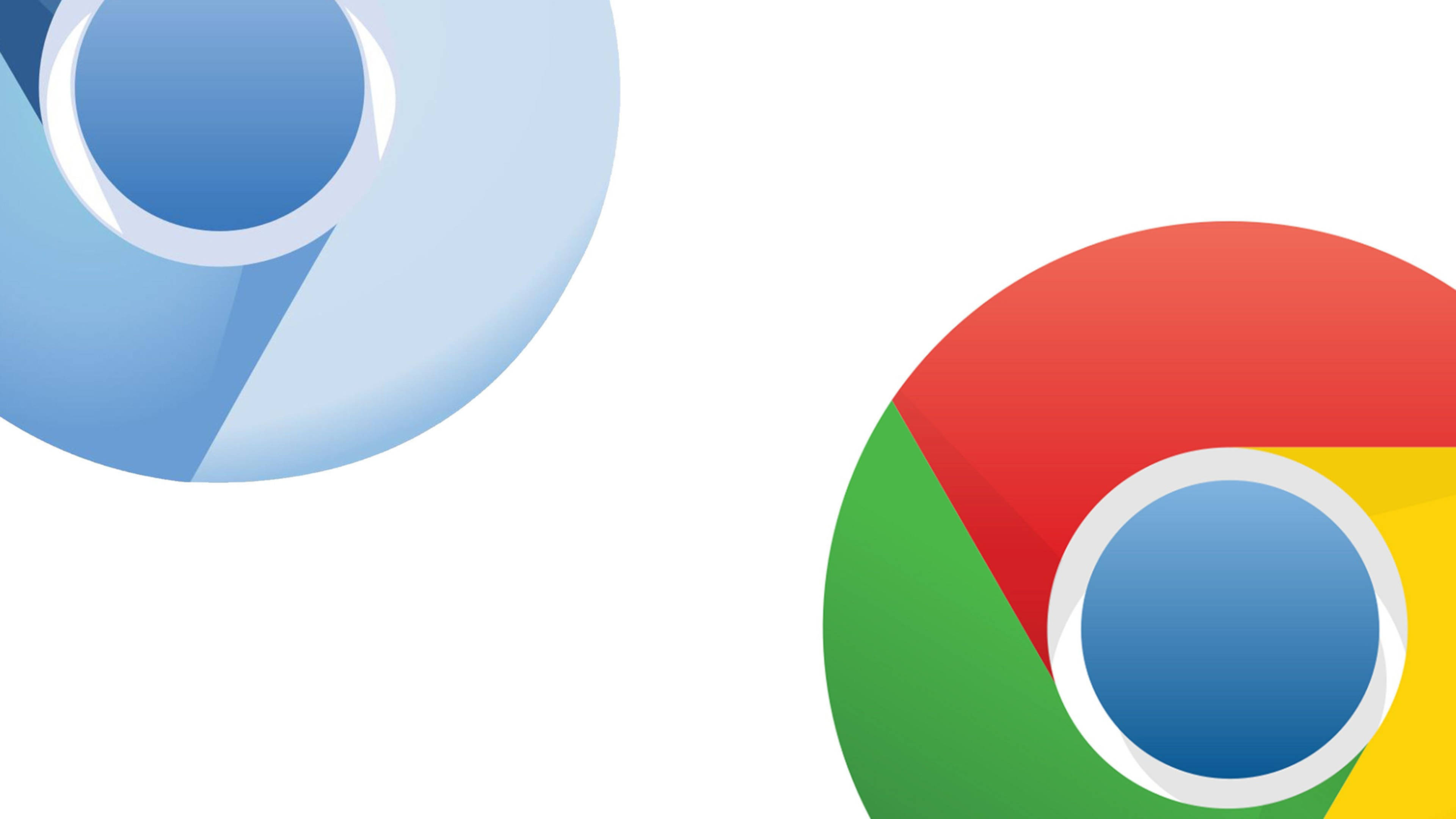 Google Chrome, blue, multicolored, 4K Desktop Wallpaper