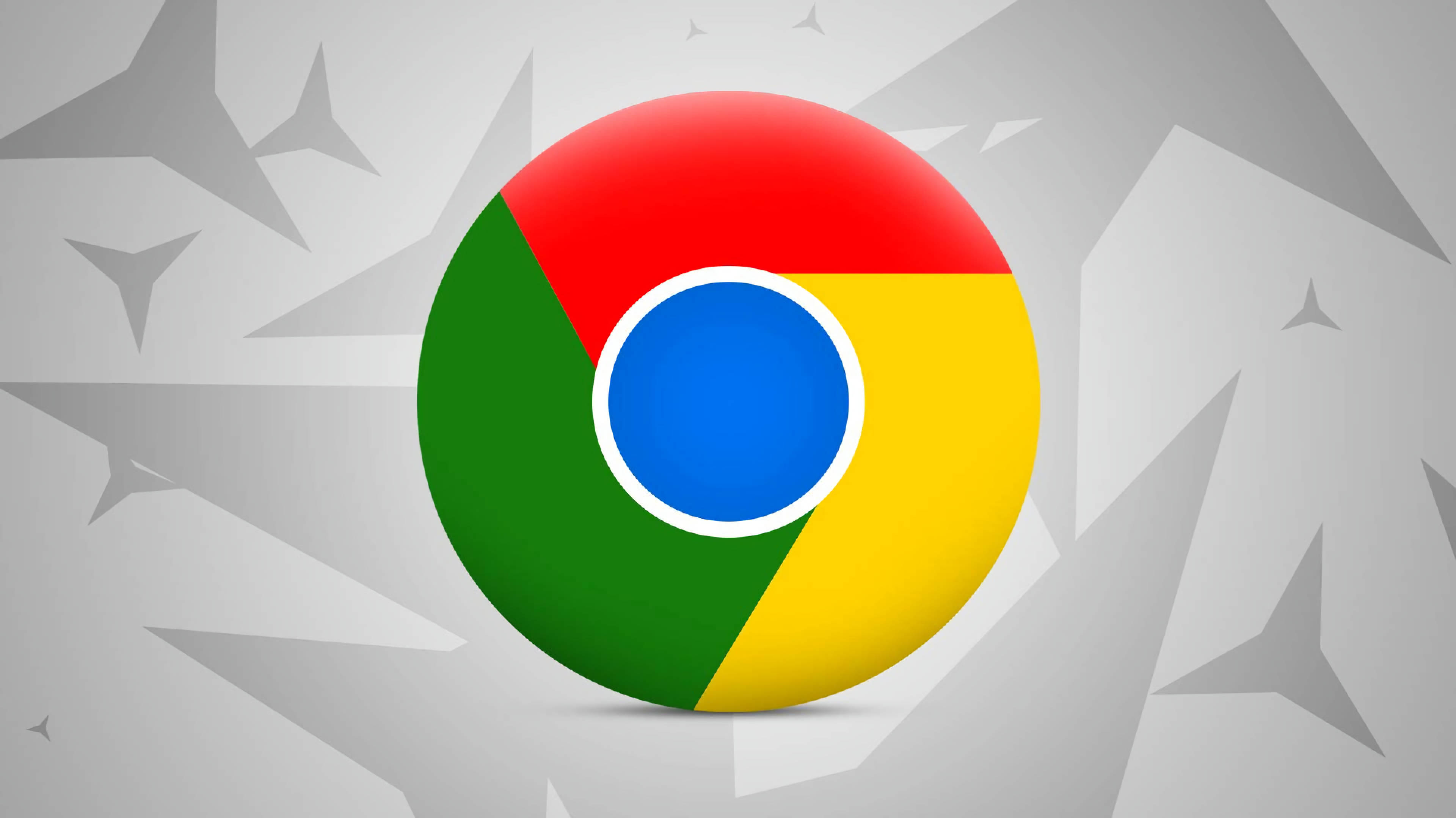 Google Chrome, gray, geometric background, 4K Desktop Wallpaper