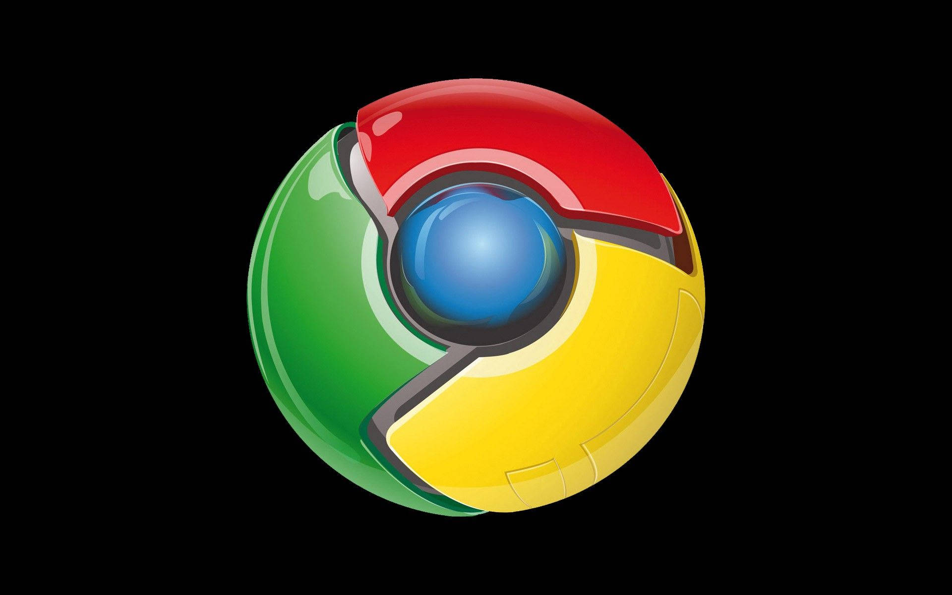 Google Chrome, glossy chrome logo, red green and yellow segments, Full HD Desktop Wallpaper