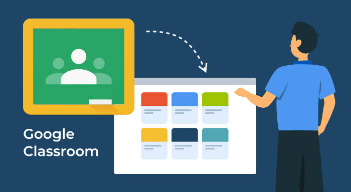 Google Classroom, chalkboard, digital interface, SD Desktop Wallpaper