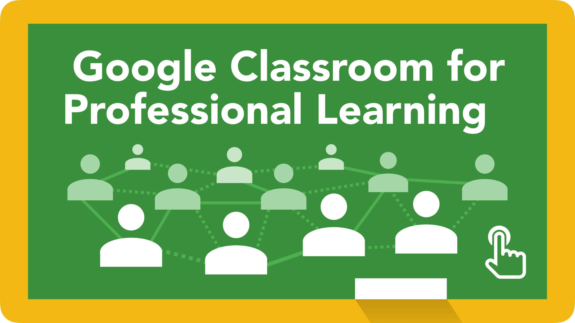Google Classroom, green chalkboard, white text, Full HD Desktop Wallpaper