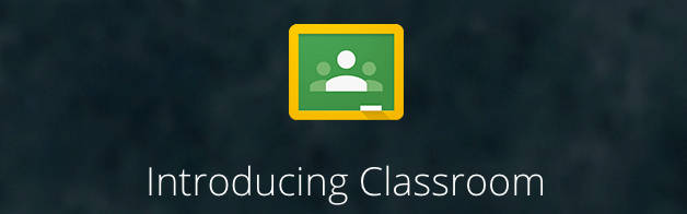 Google Classroom, green chalkboard icon, yellow border, SD Desktop Wallpaper