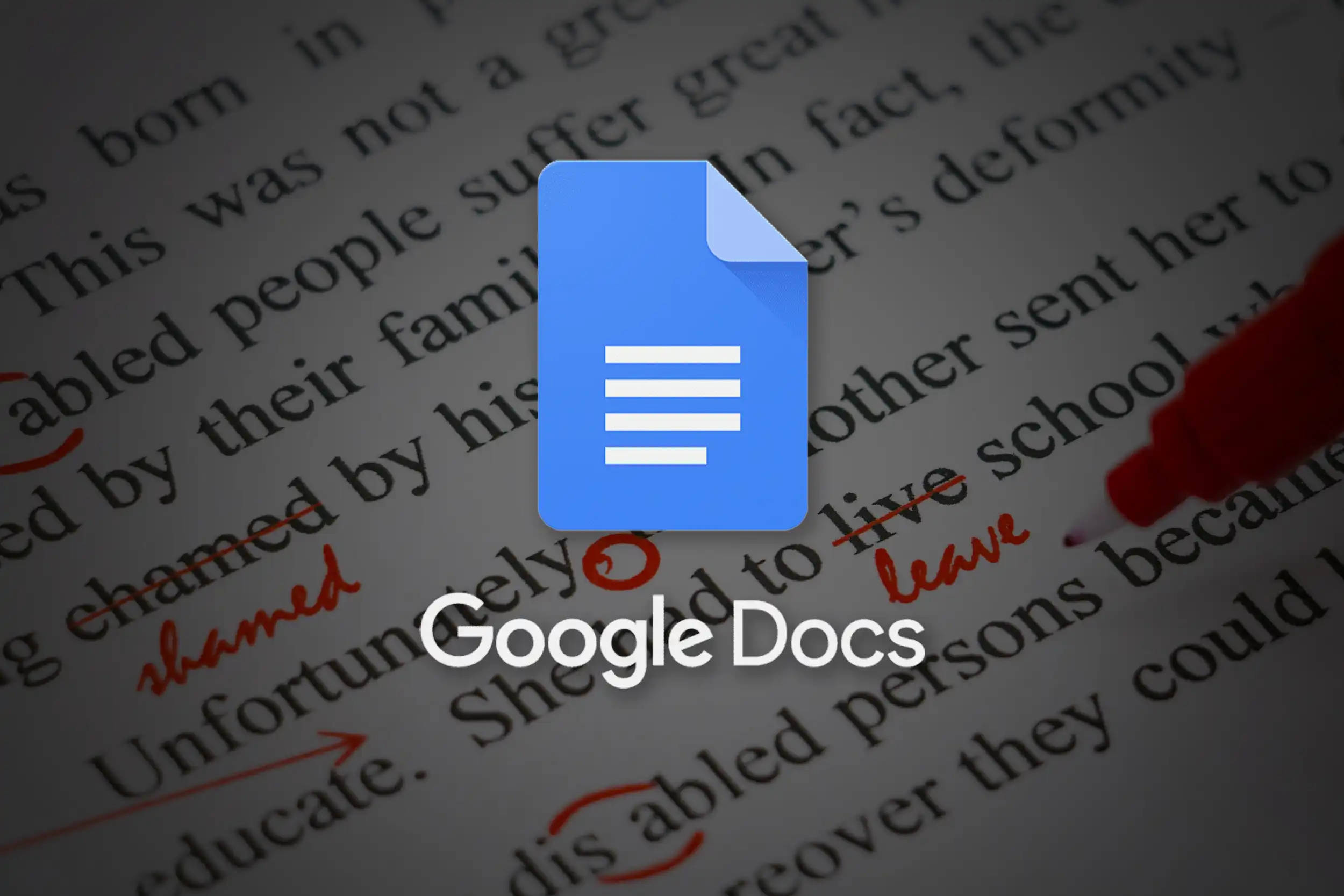 Google Docs, red edits, red marker, Full HD Desktop Wallpaper
