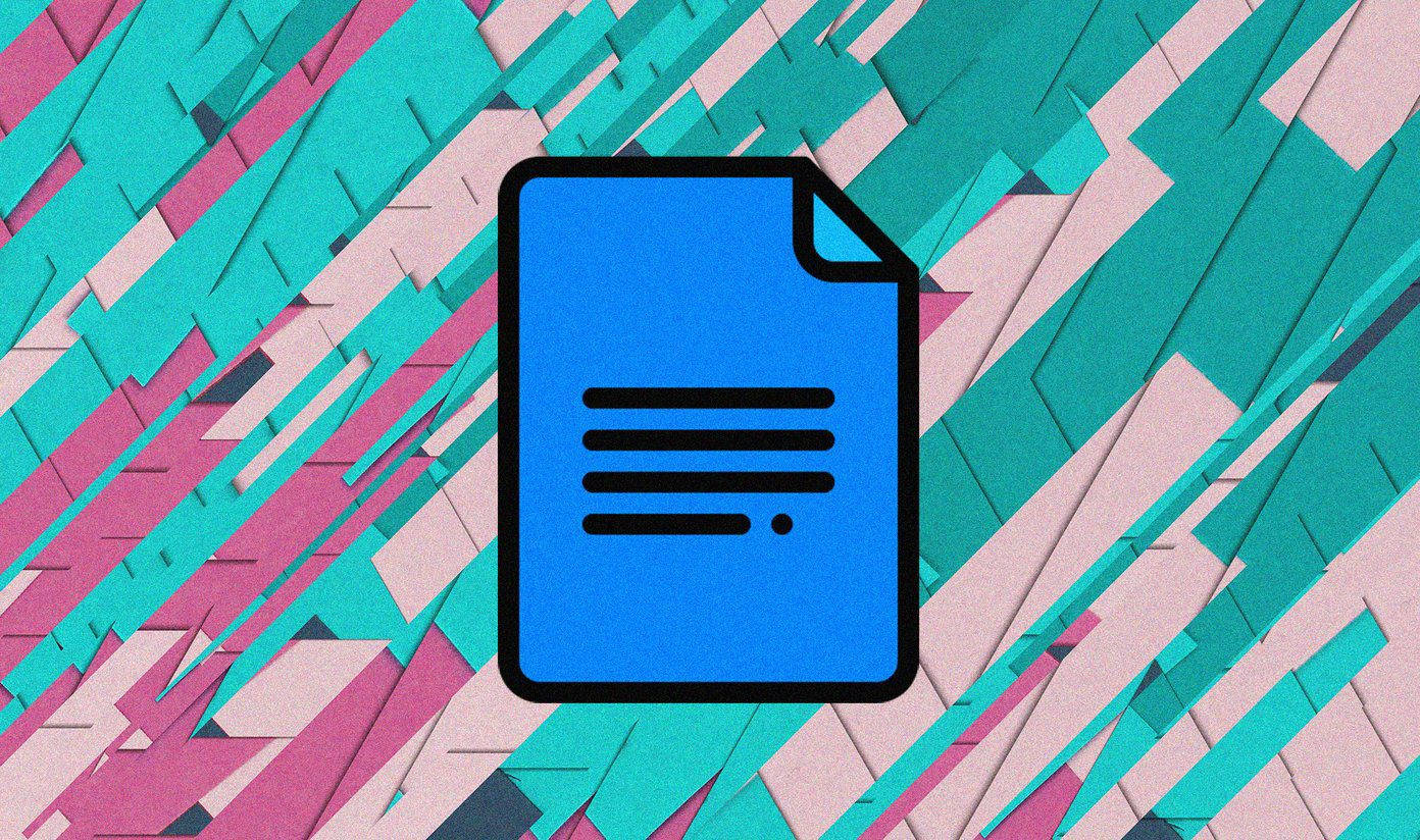Google Docs, blue document icon, teal, HD Desktop Wallpaper