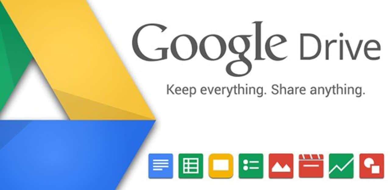 Google Drive, colorful triangular design, app icons, HD Desktop Wallpaper