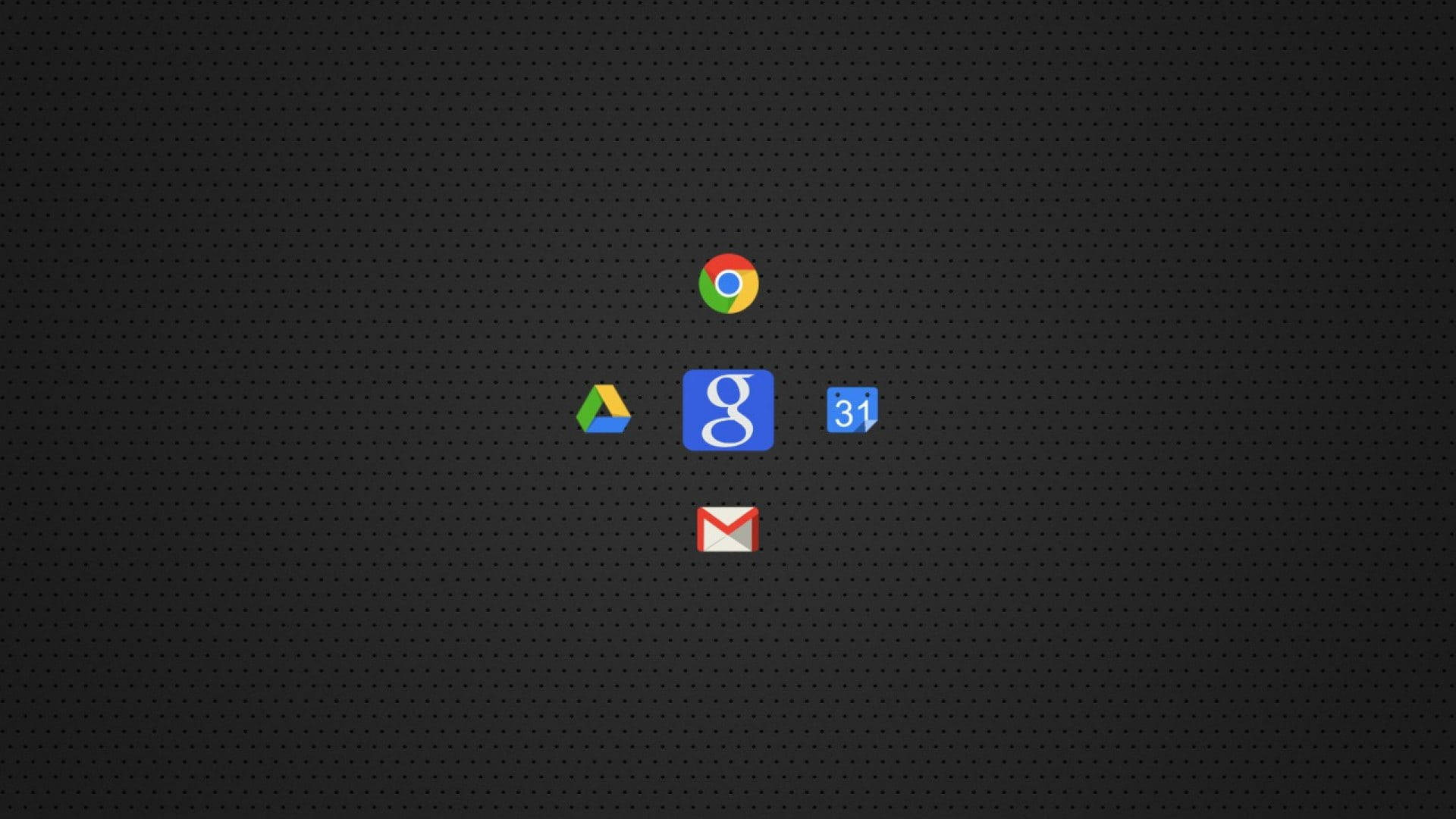Google Drive, Google apps icons, dark textured background, Full HD Desktop Wallpaper