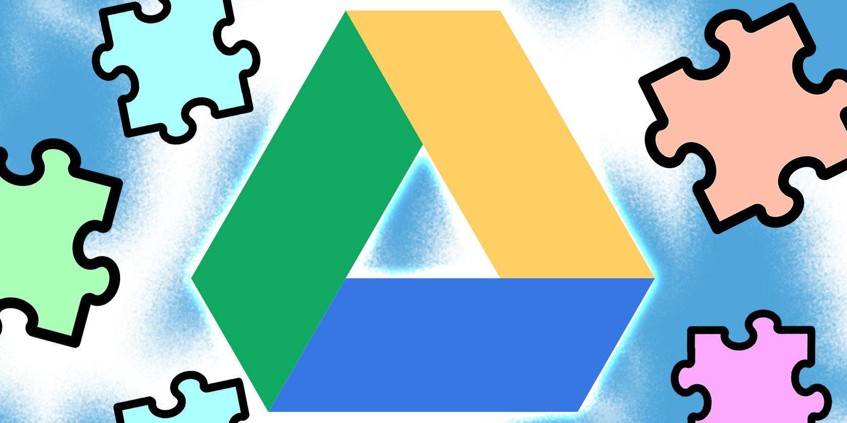 Google Drive, puzzle pieces, colorful, HD Desktop Wallpaper